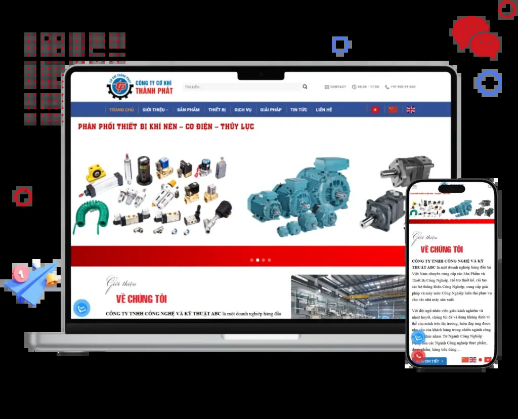 Thiết kế website công ty sản xuất, nhà máy