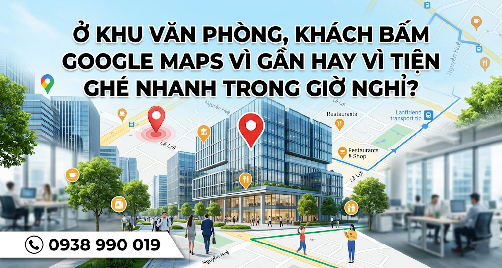 Ở Khu Văn Phòng, Khách Bấm Google Maps Vì Gần Hay Vì Tiện Ghé Nhanh Trong Giờ Nghỉ?