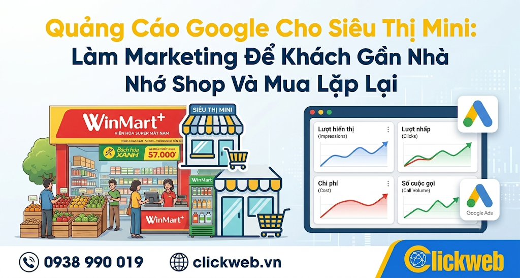 Quảng Cáo Google Cho Siêu Thị Mini: Làm Marketing Để Khách Gần Nhà Nhớ Shop Và Mua Lặp Lại