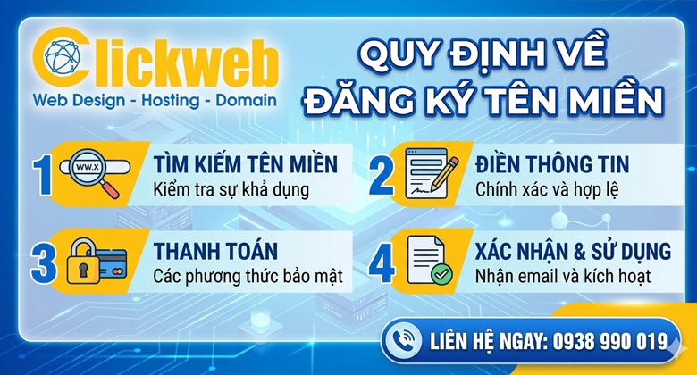 Quy định về đăng ký tên miền
