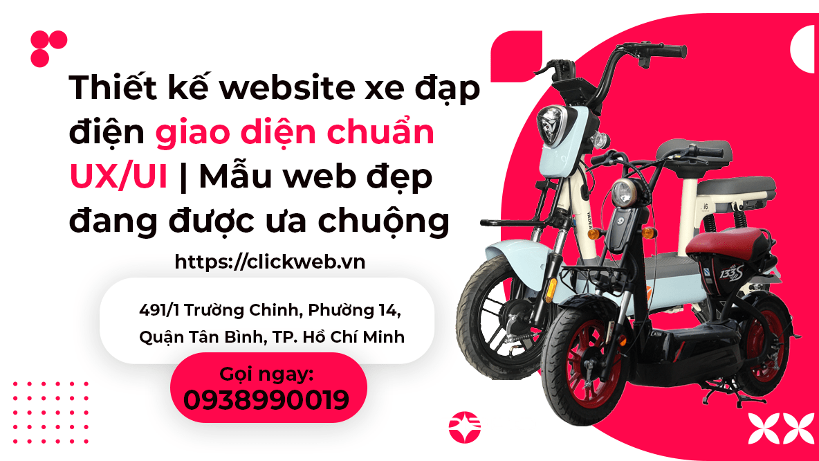 Thiết kế website xe đạp điện chuẩn SEO | Giao diện đẹp, dễ bán hàng hơn
