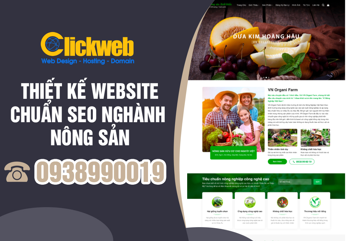Thiết Kế Website Nông Sản Chuẩn SEO, Dễ Tạo Niềm Tin