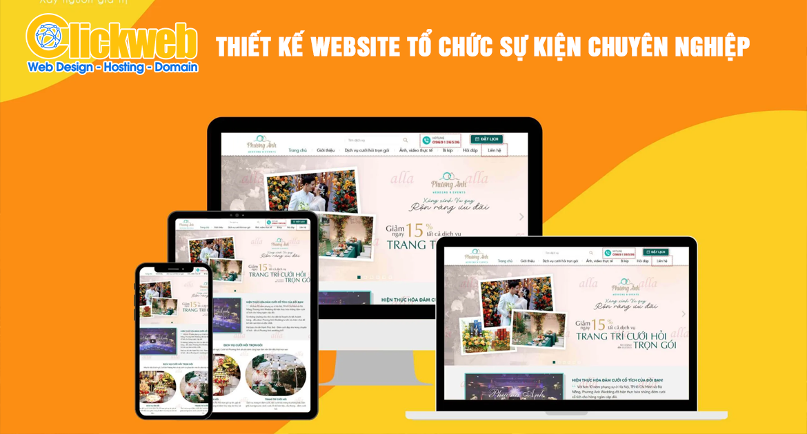 Thiết kế website tổ chức sự kiện chuyên nghiệp