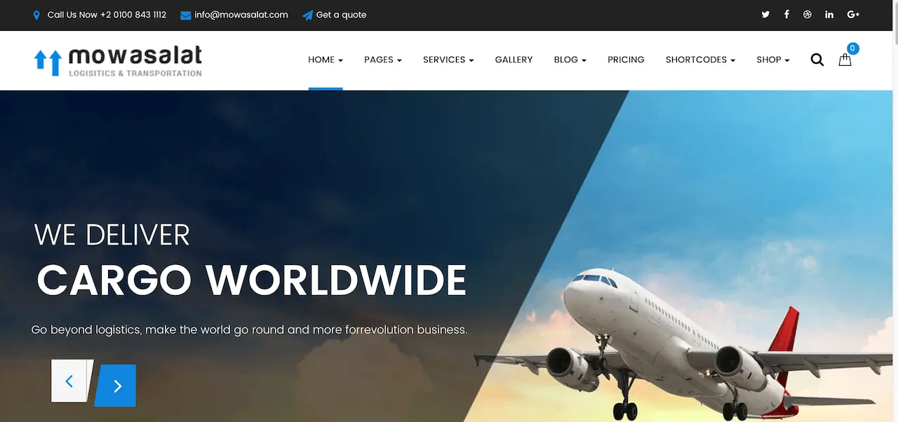 Top 10 mẫu website cho công ty vận tải chuyên nghiệp