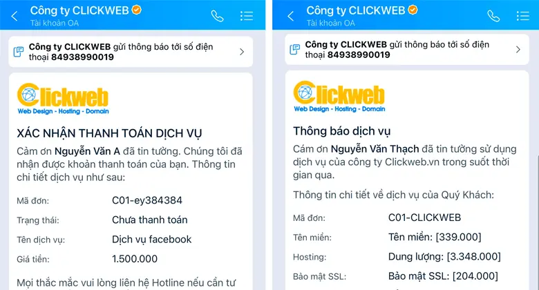 Zalo Notification Service Giải pháp CSKH tự động trên ứng dụng Zalo